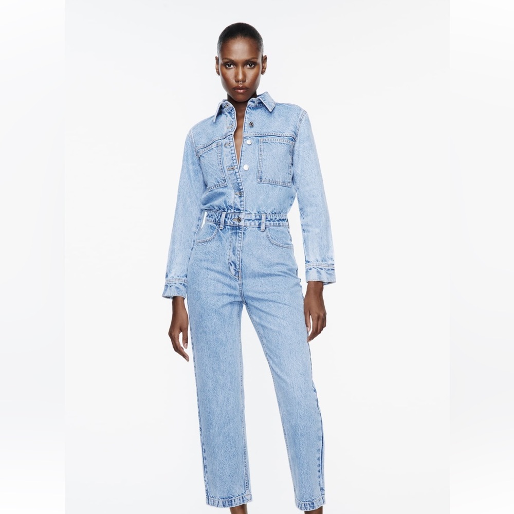 Zara denim jumpsuit